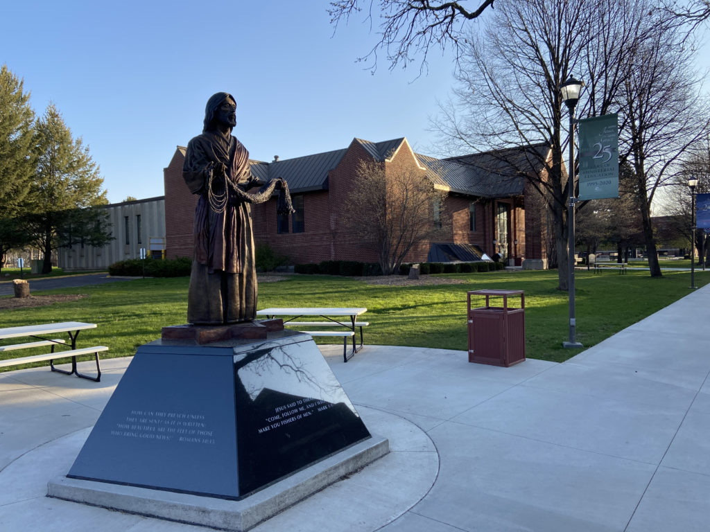 fisher of men statue on mlc campus
